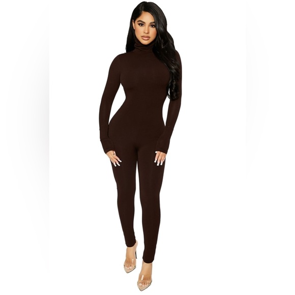 Naked Turtleneck Stirrup Jumpsuit